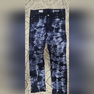 1969 Women's Straight Leg Tie-Dye Jeans in Navy